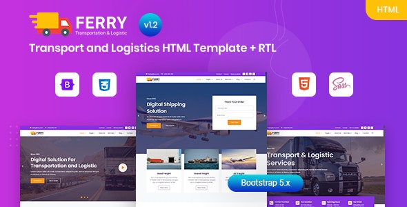 Ferry - Transport & Logistics HTML Template