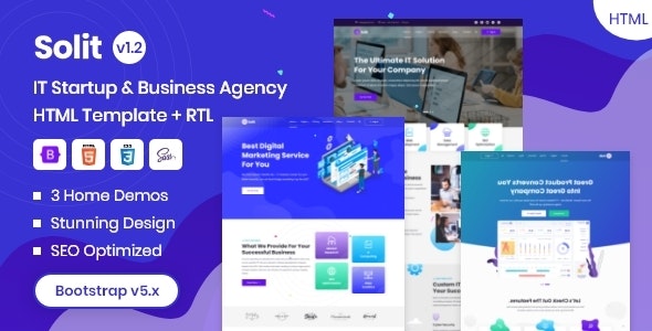 IT Startup & Business Agency Template - Solit