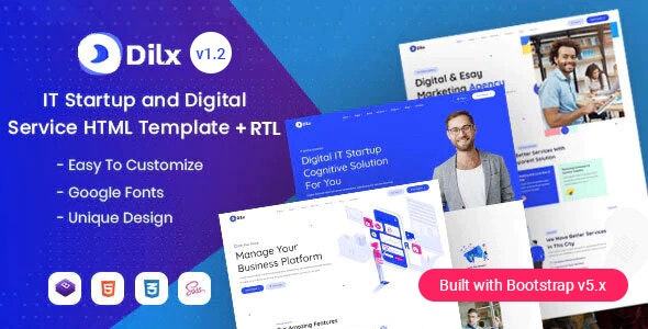 Dilx - IT & Marketing Startup HTML Template