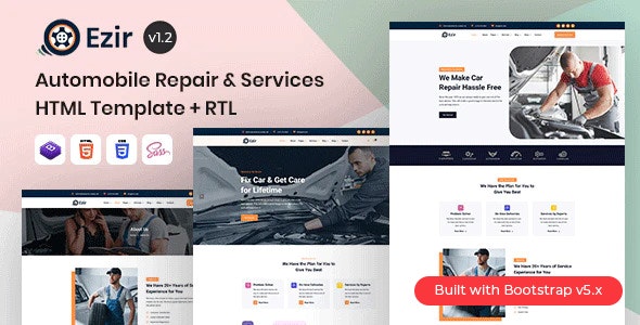 Ezir - Auto Repair Services HTML Template