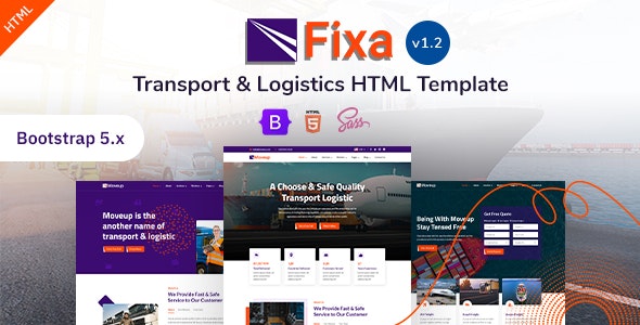 Transport & Logistics Bootstrap 5 Template - Fixa