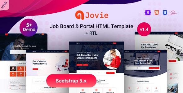 Job Board & Portal Bootstrap 5 Template - Jovie