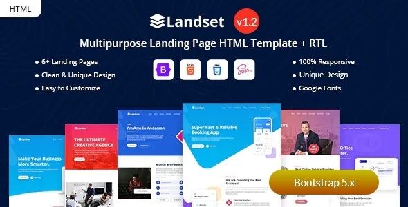 Landset - Multipurpose Landing Page HTML Template