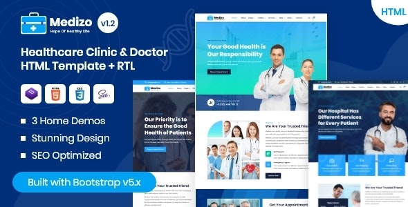 Medizo - Healthcare Clinic & Doctor HTML Template