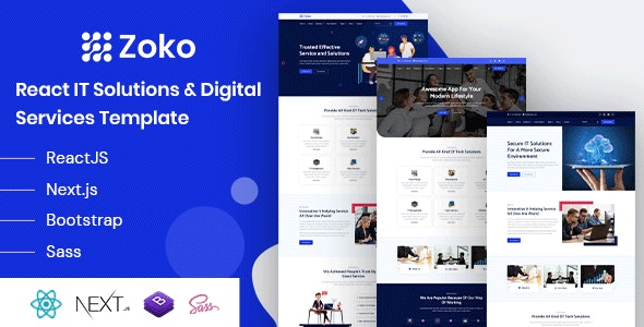 Zoko - React IT Solutions & Digital Services Template