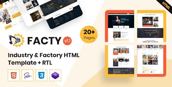 Facty - Industry & Factory HTML Template