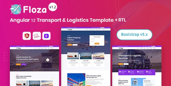 Angular 12 Transport & Logistics Template