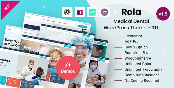 Rola - Medical Health & Dental WordPress Theme